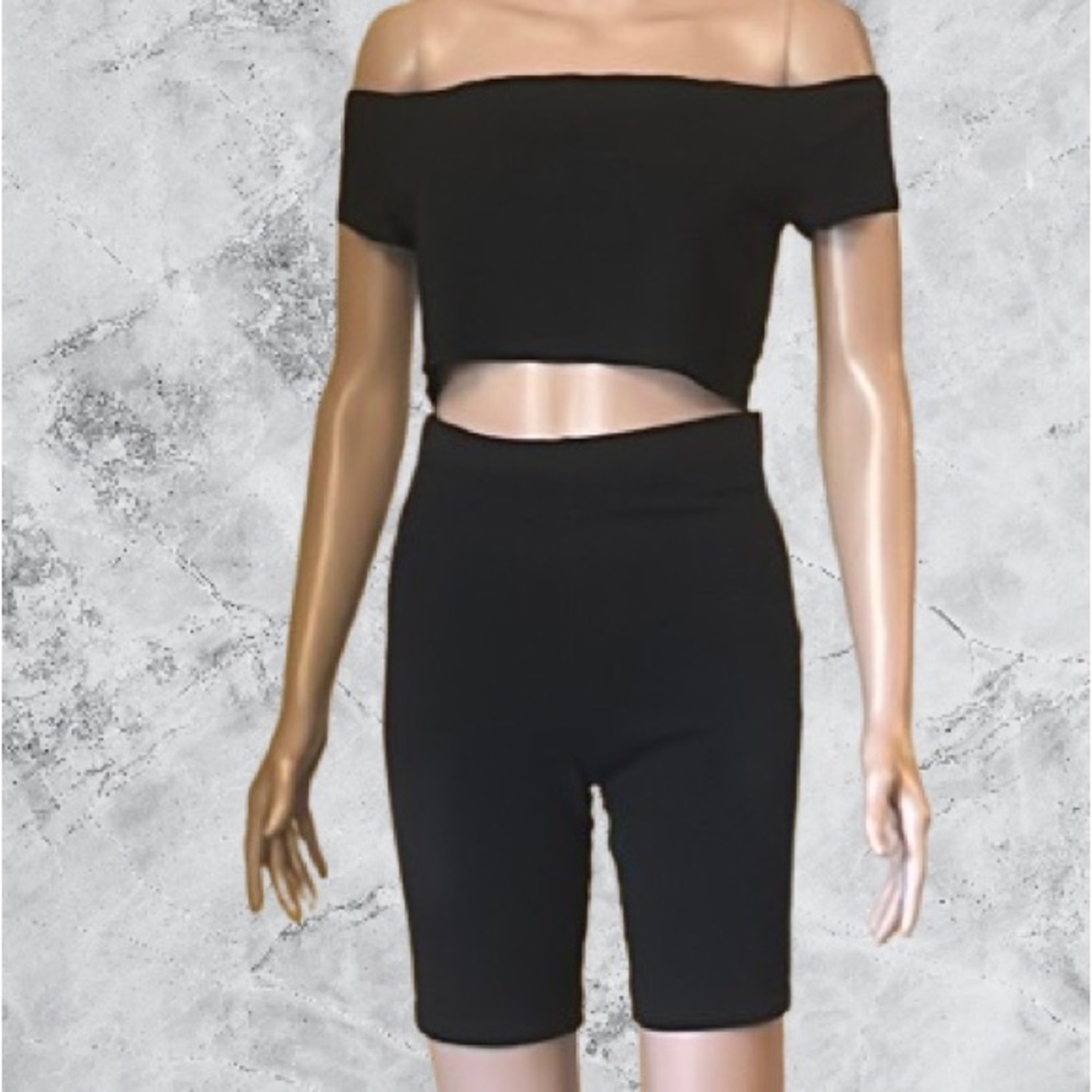 Forever 21 Black Cut Out Crop Top